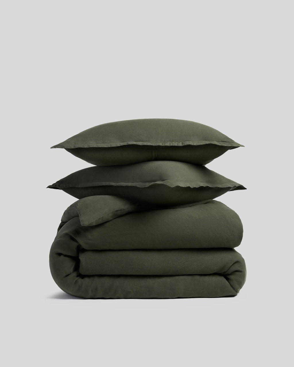 Linen Duvet Cover Set - Evergreen K/CK