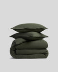 Linen Duvet Cover Set - Evergreen K/CK