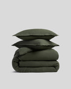 Linen Duvet Cover Set - Evergreen K/CK