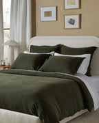 Linen Duvet Cover Set - Evergreen K/CK