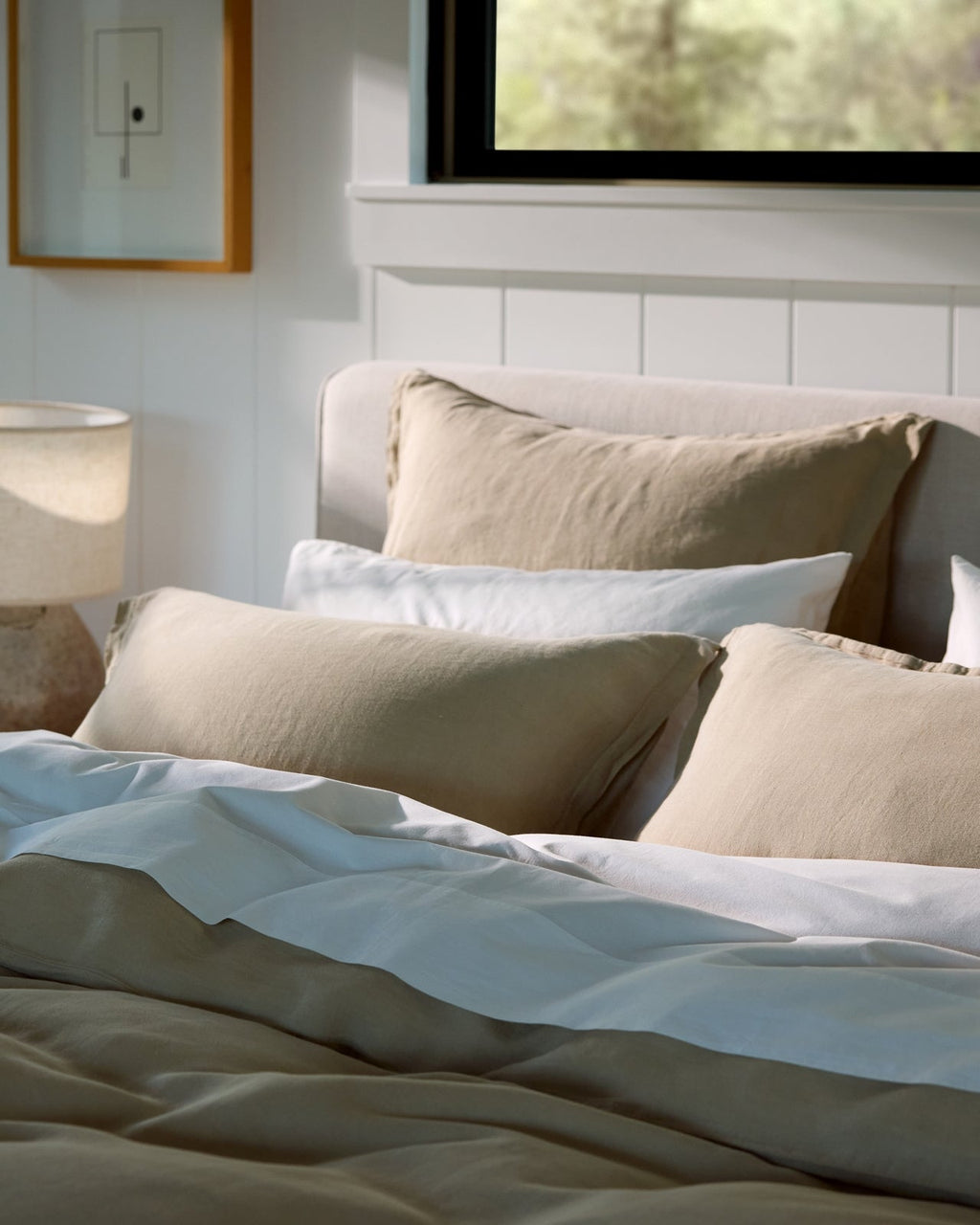 Linen Duvet Cover Set - Toast K/CK