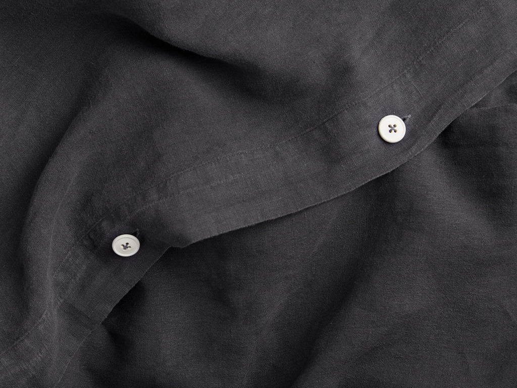 Linen Duvet Cover Set - Coal K/CK