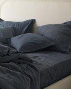 Linen Fitted Sheet (Dusk)