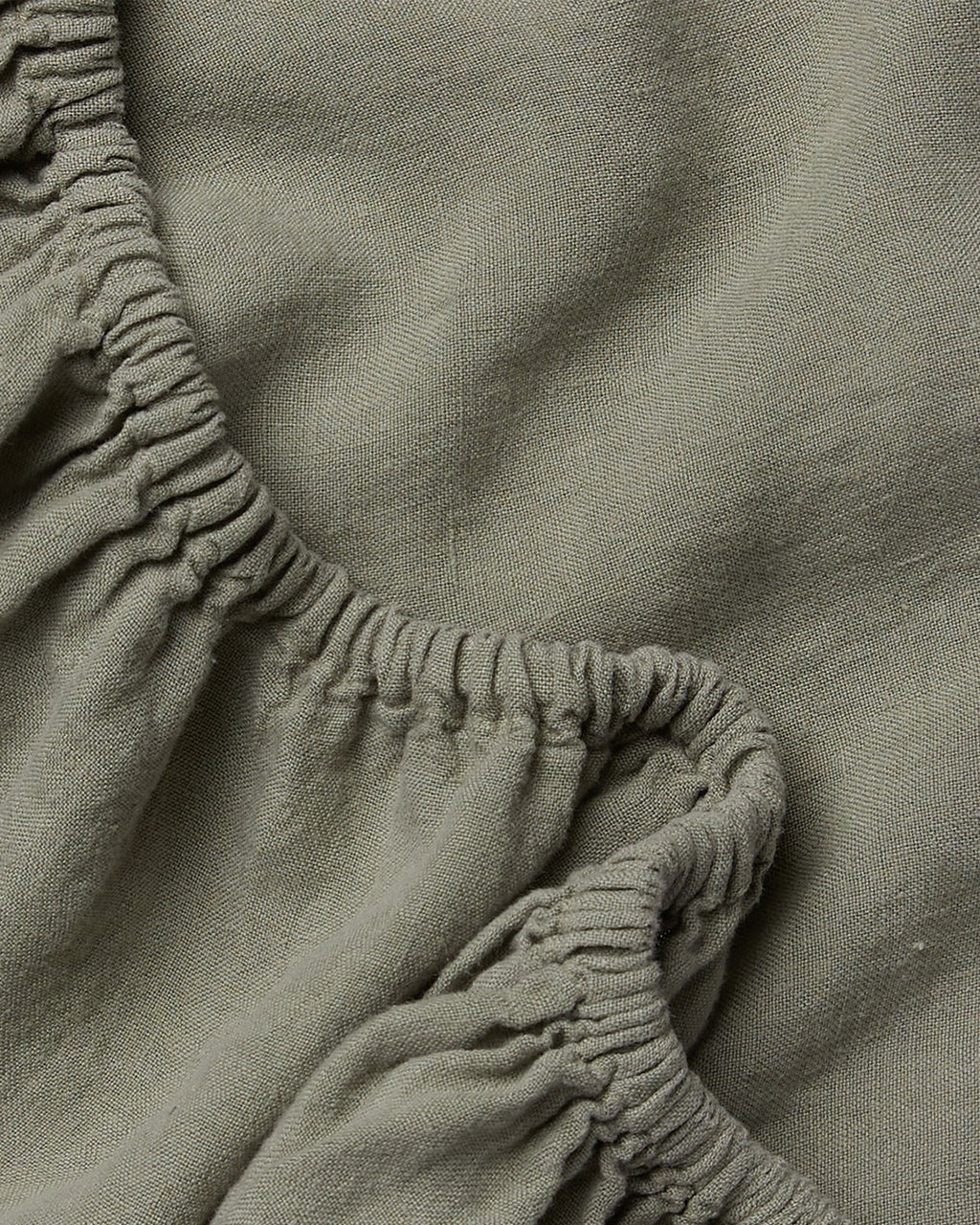 Linen Fitted Sheet (Moss)