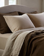 Linen Fitted Sheet (Toast)