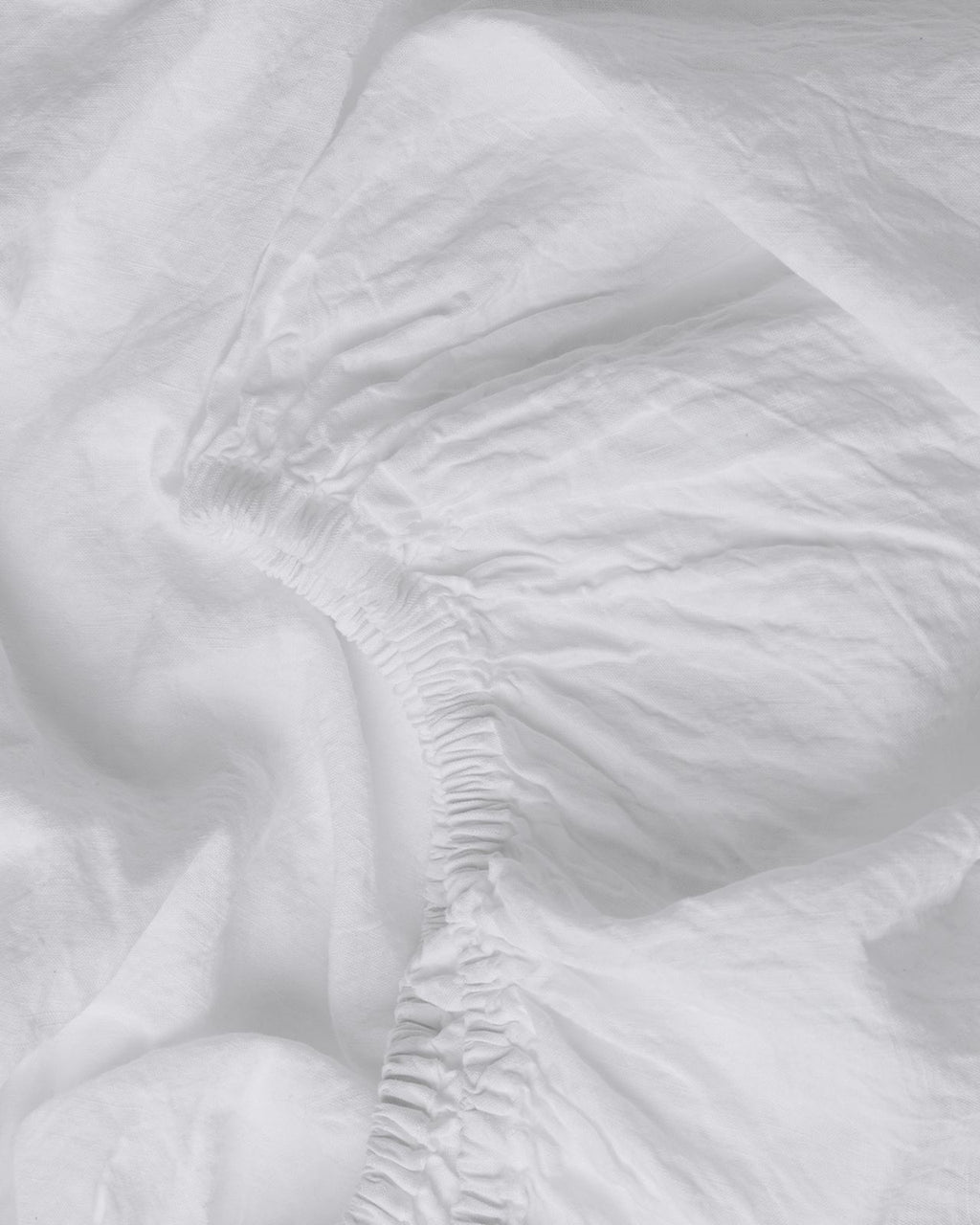 Linen Fitted Sheet (White)