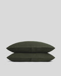 Linen Pillowcase Set (Evergreen)
