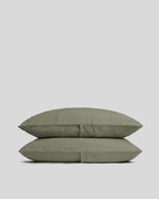 Linen Pillowcase Set (Moss)