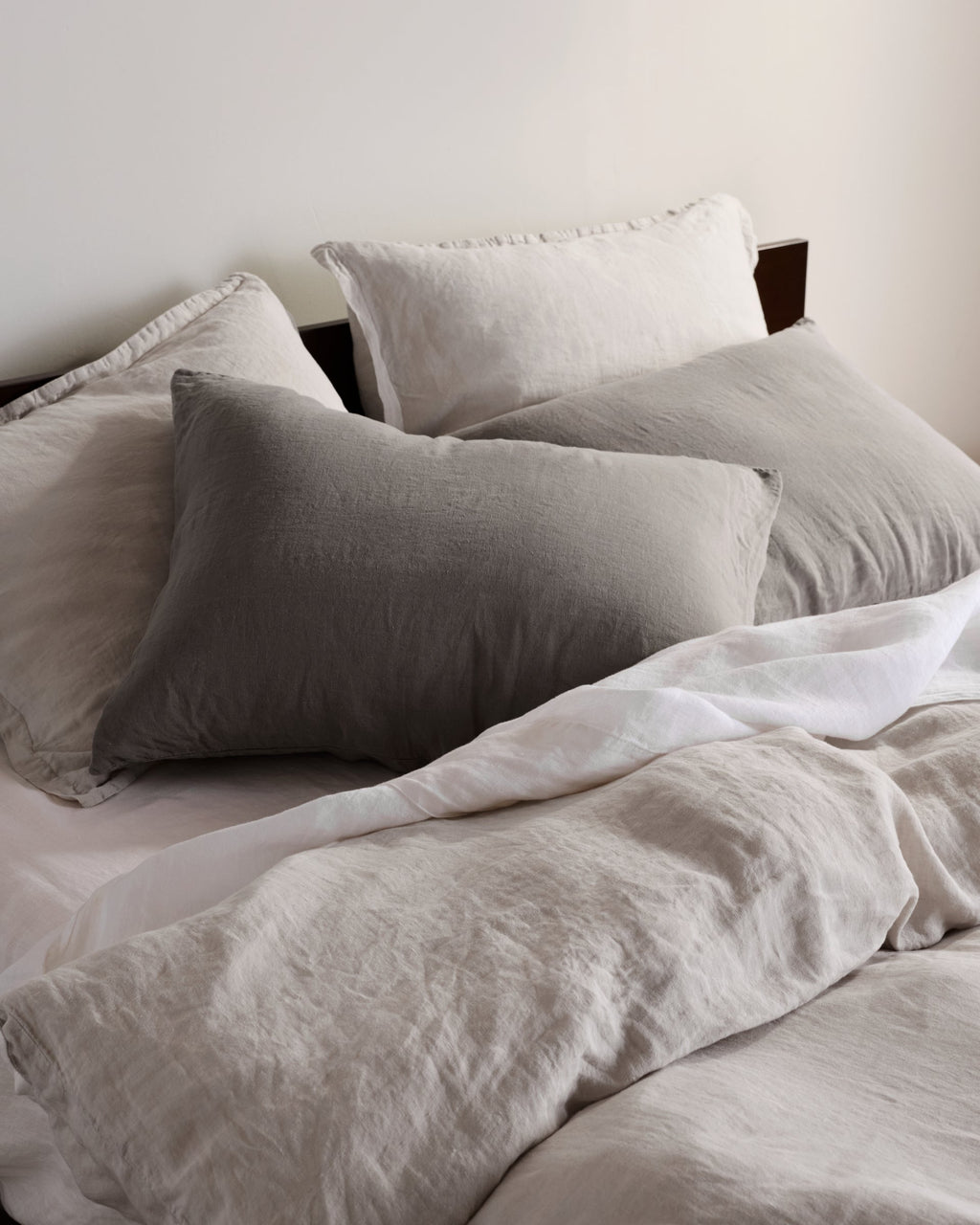 Linen Sham Set (Dove)
