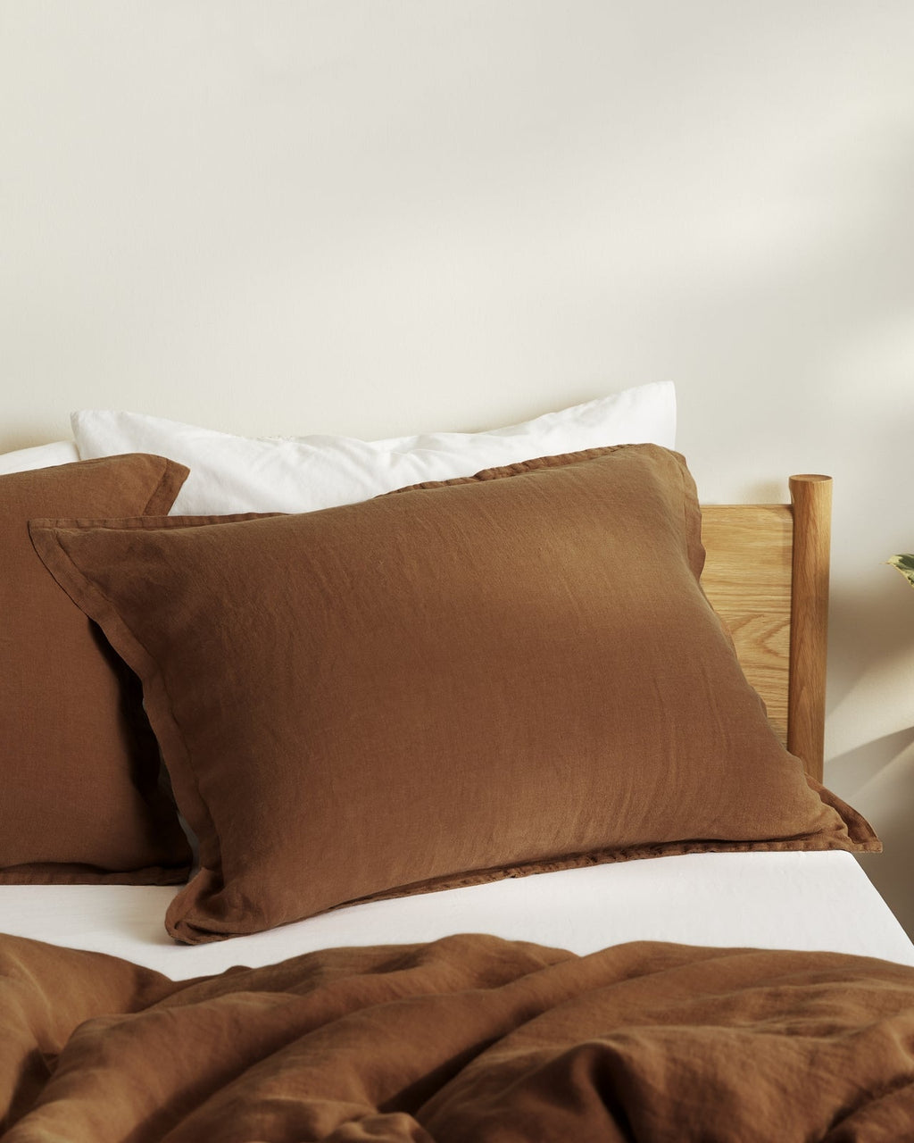 Linen Sham Set (Tobacco)
