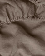 Linen Fitted Sheet (Warm Grey)