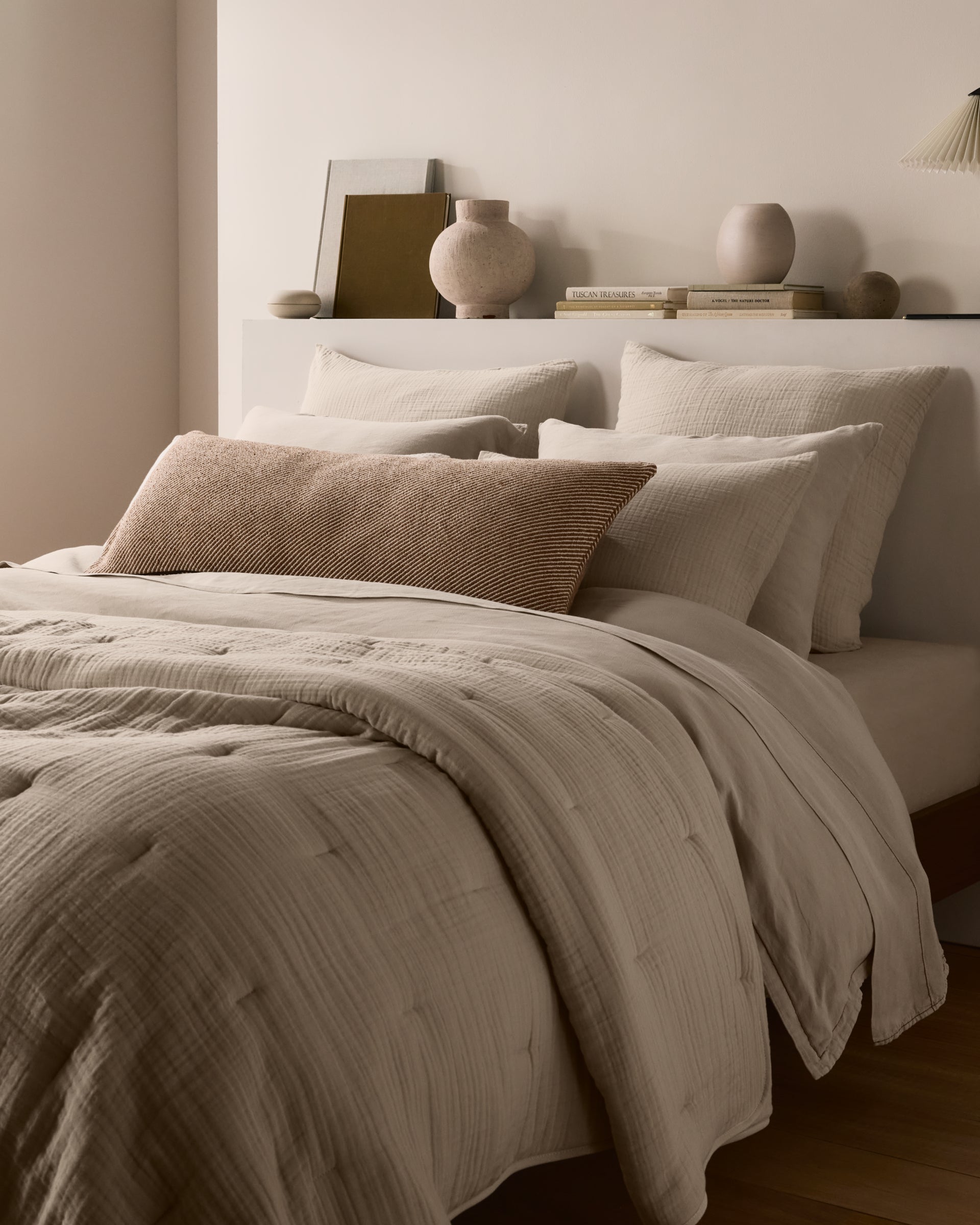 Chenille Twill Lumbar Pillow Cover (Natural)