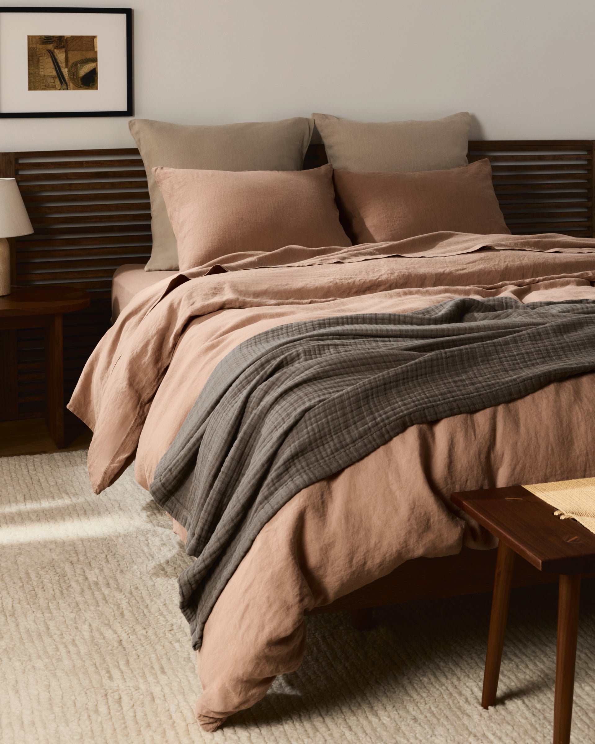 Linen Sham Set (Adobe)
