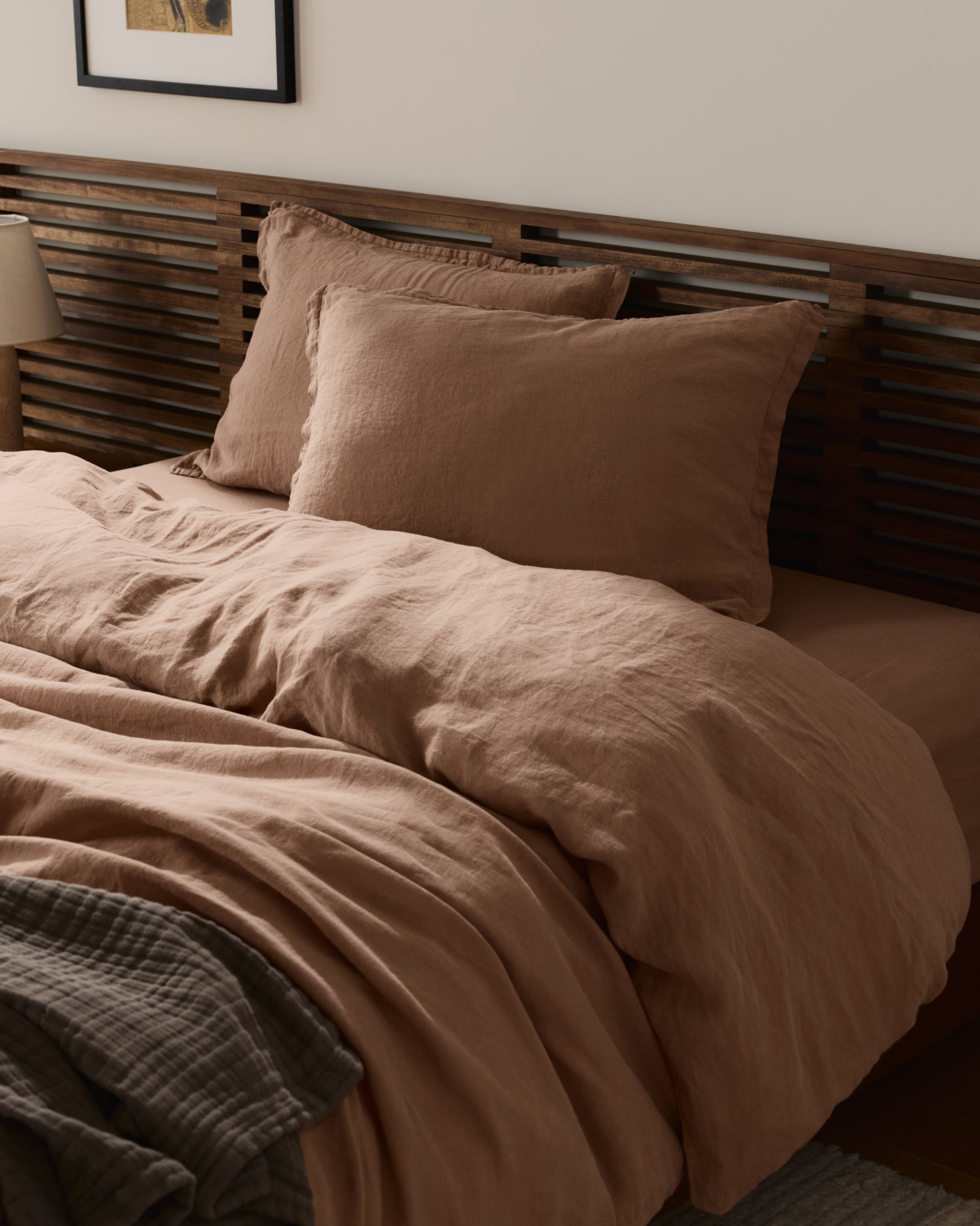 Linen Sham Set (Adobe)