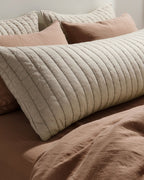 Garment Dyed Channel Body Pillow Cover (Bone)