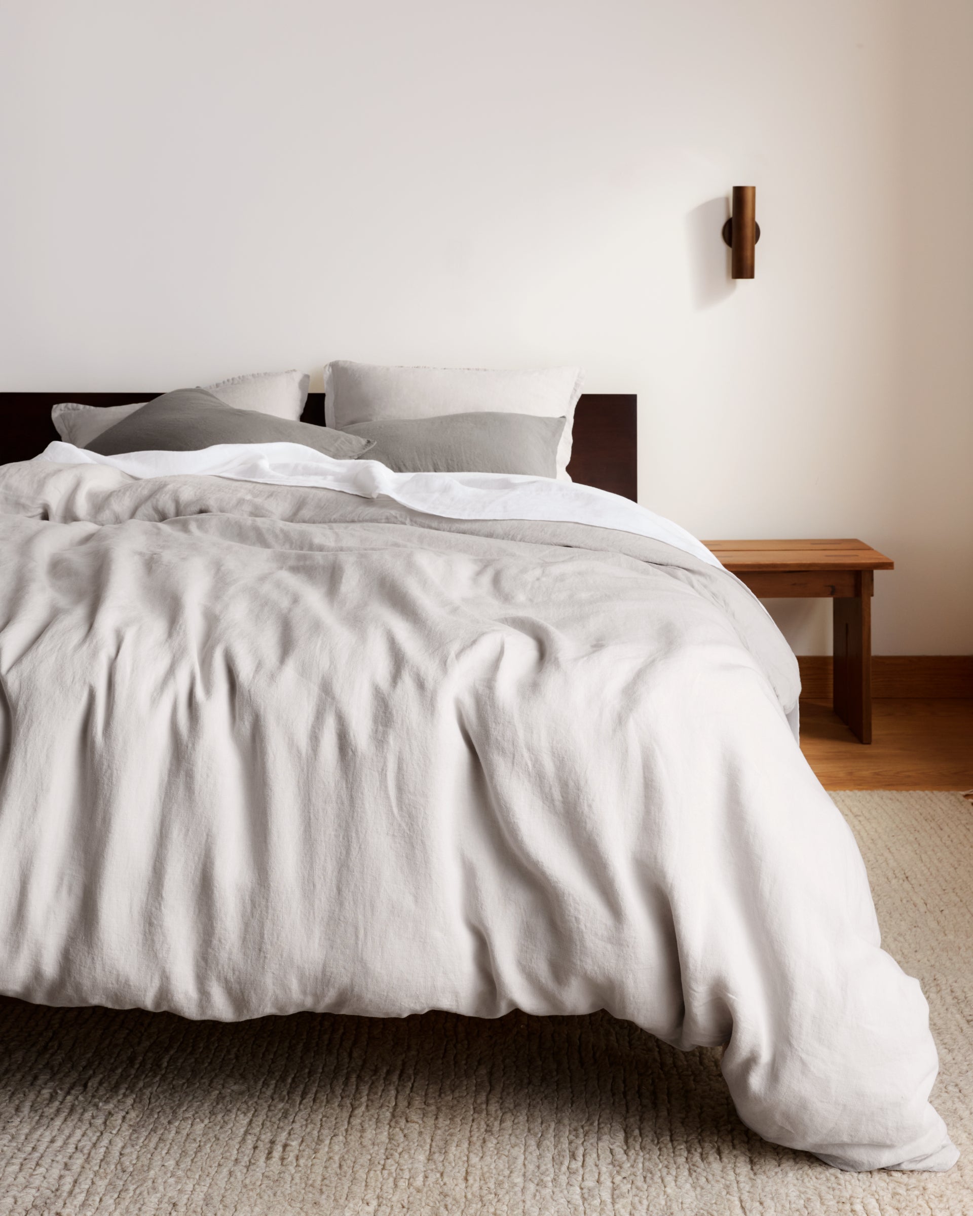 Linen Pillowcase Set (Dove)