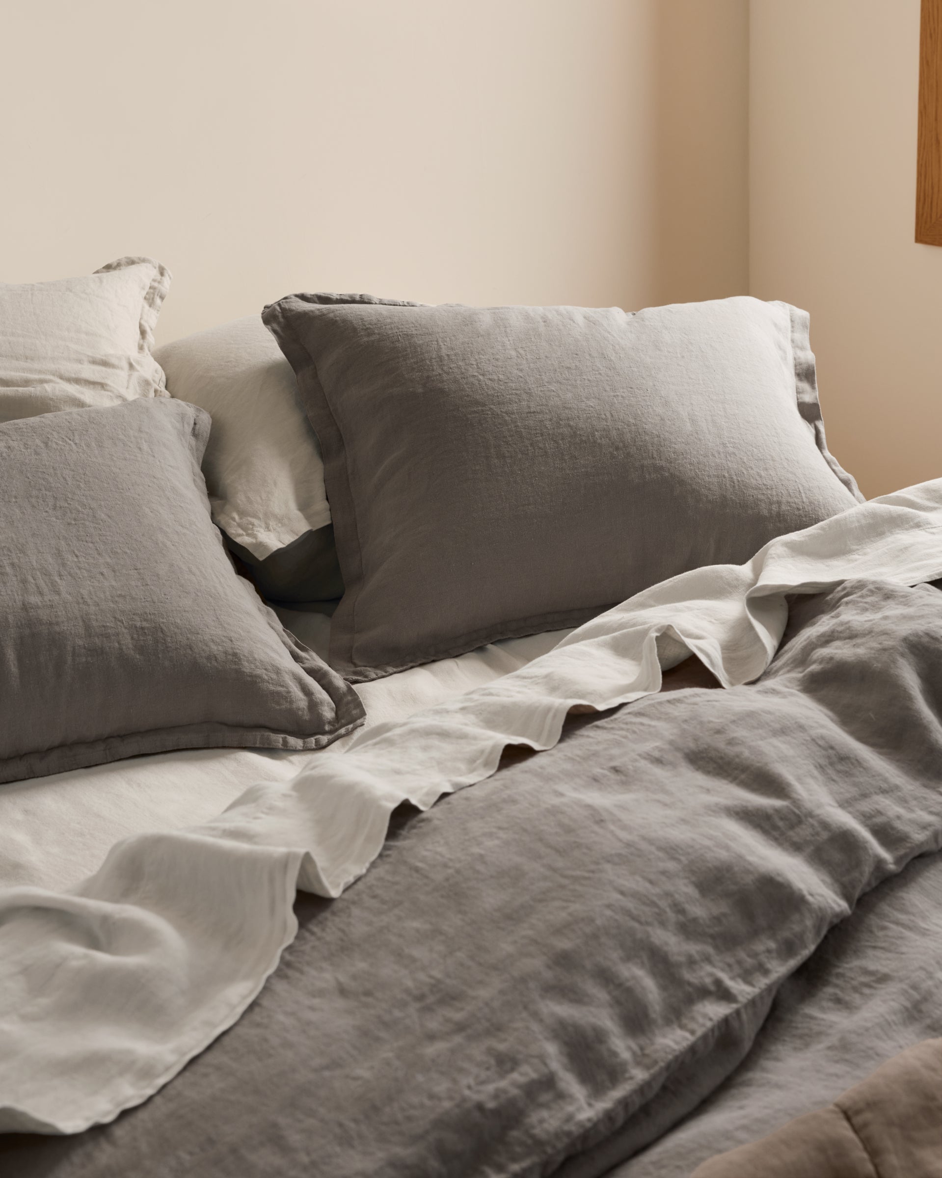 Linen Duvet Cover Set - Pebble K/CK
