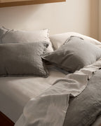 Linen Fitted Sheet (Dove)