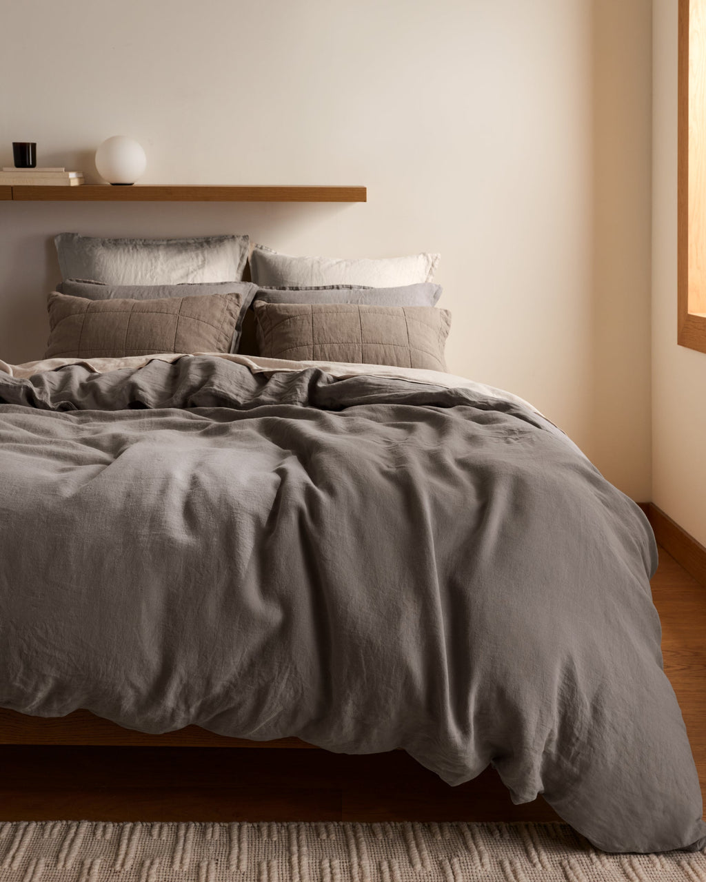 Linen Duvet Cover (Pebble)