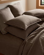 Linen Sham Set (Warm Grey)