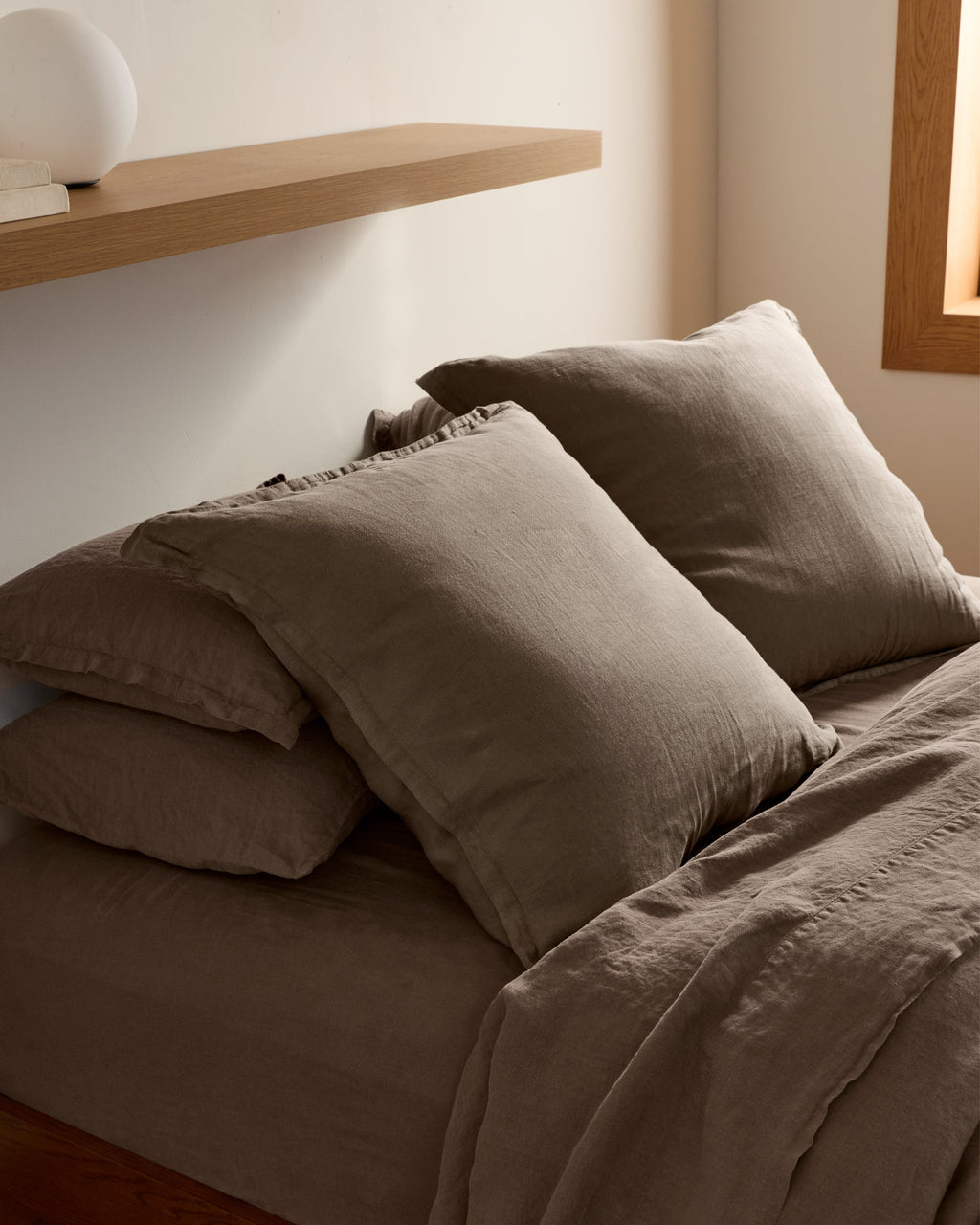 Linen Euro Sham (Warm Grey)