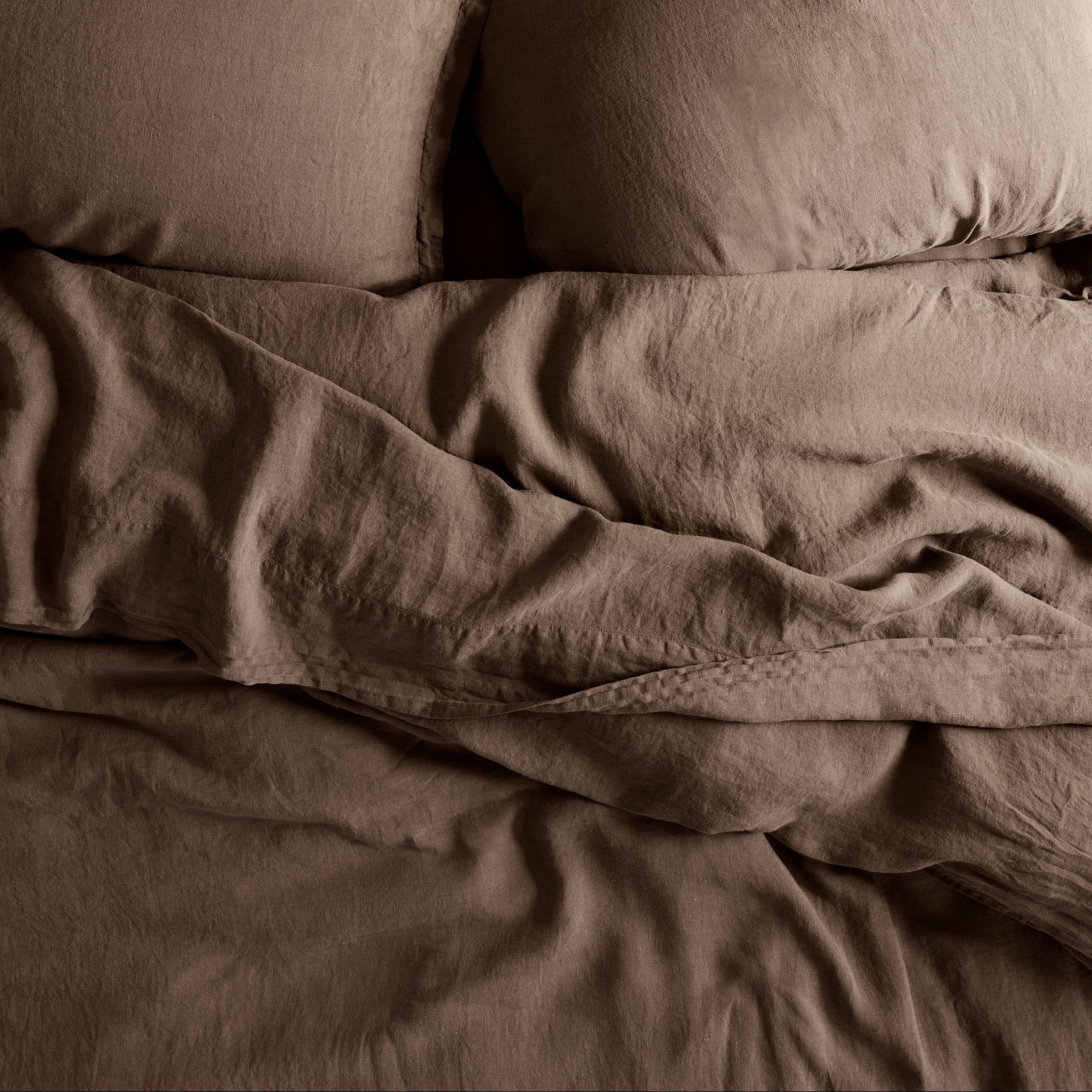 Linen Duvet Cover Set - Warm Grey F/Q