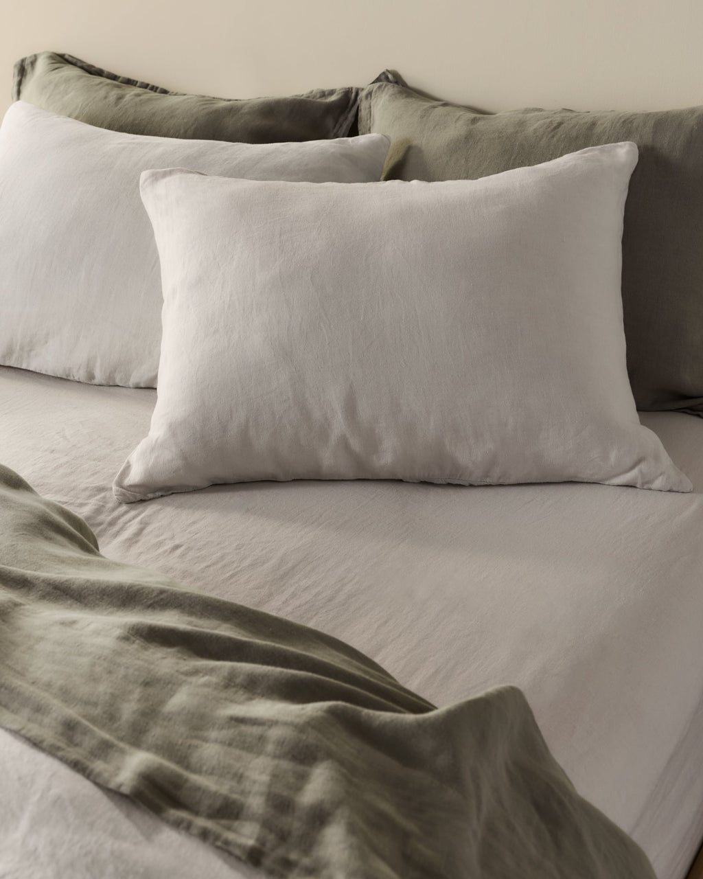 Linen Pillowcase Set (Dove)