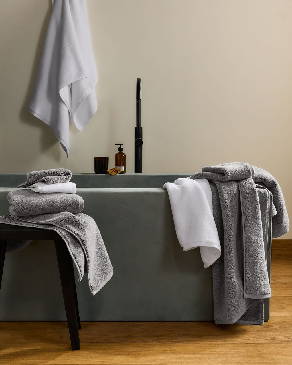 4+4 Organic Plush Bath Bundle - Pebble