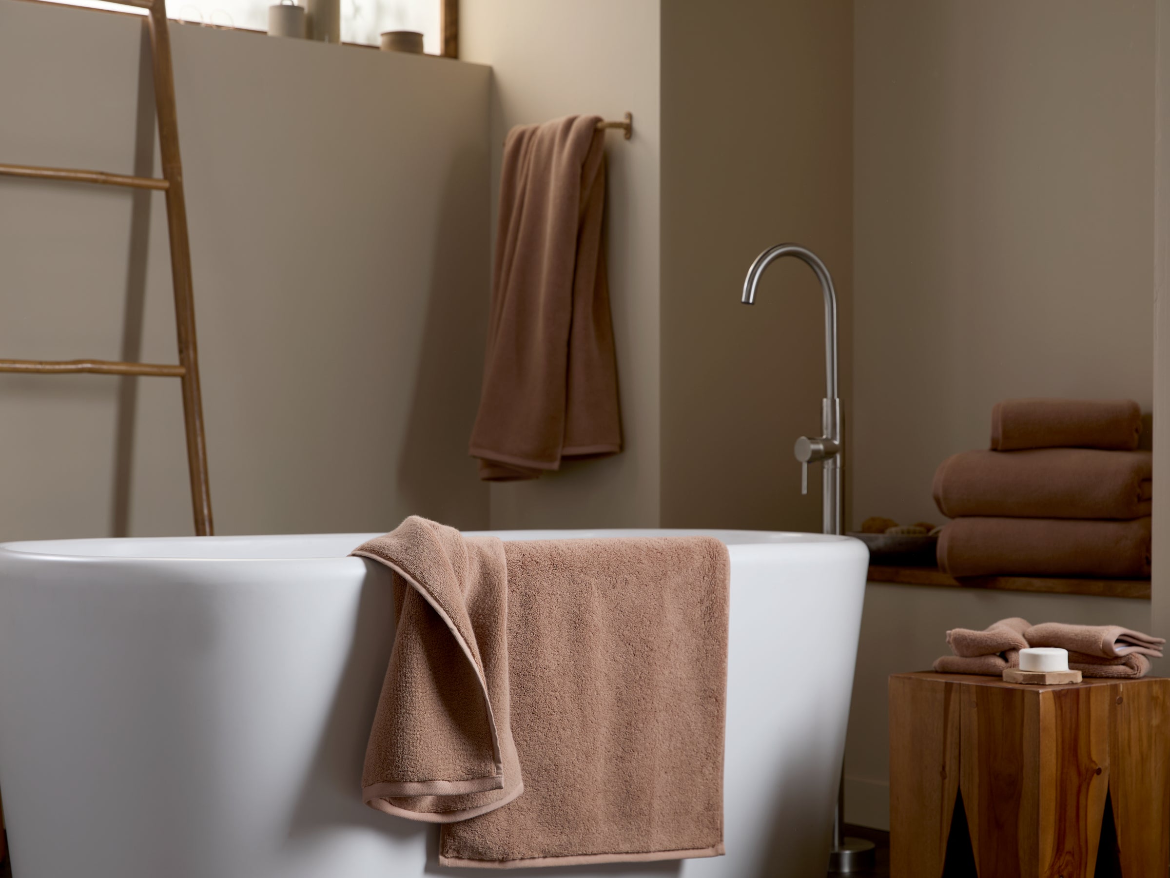 4+4 Organic Plush Bath Bundle - Adobe