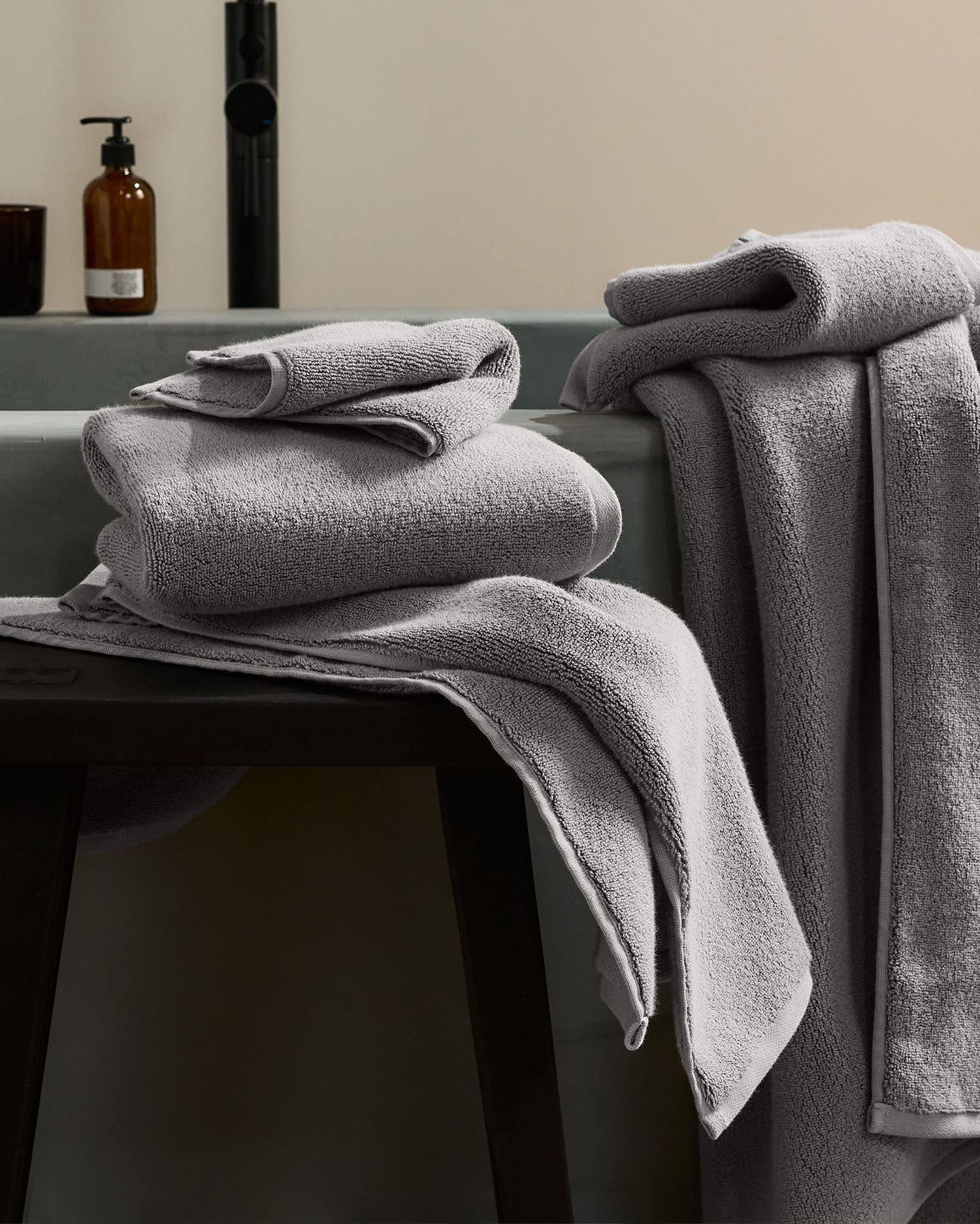 4+4 Organic Plush Bath Bundle - Pebble