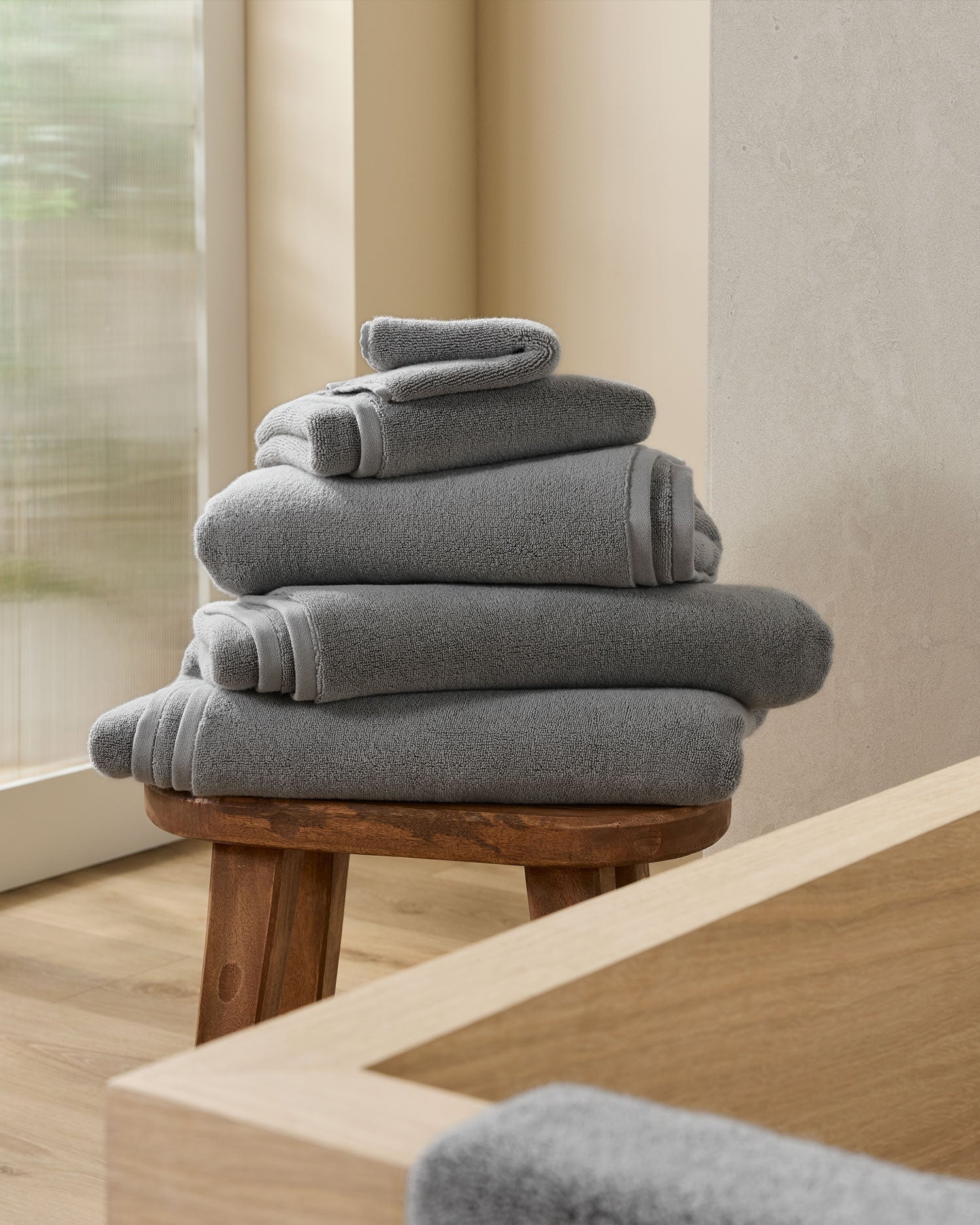 4+4 Organic Plush Bath Bundle - Pebble