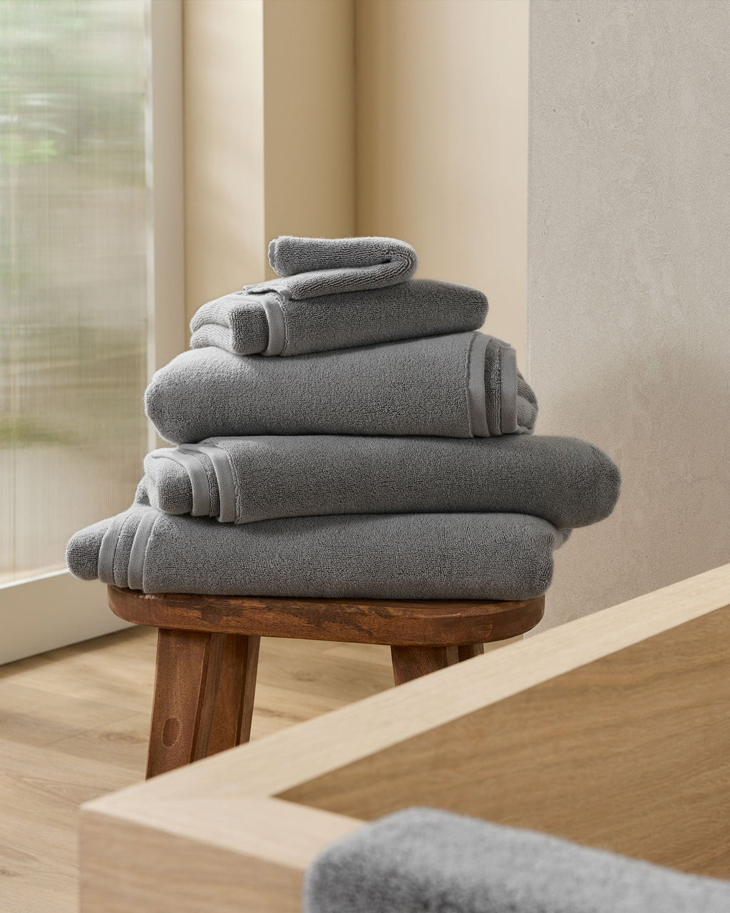 6+6 Organic Plush Bath Bundle - Pebble