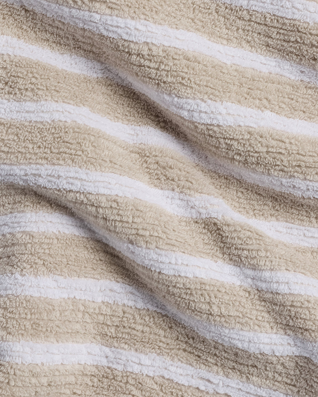 4+4 Organic Resort Stripe Bath Bundle - Bone with White