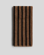 2+2 Organic Resort Stripe Bath Bundle - Camel with Soft Black