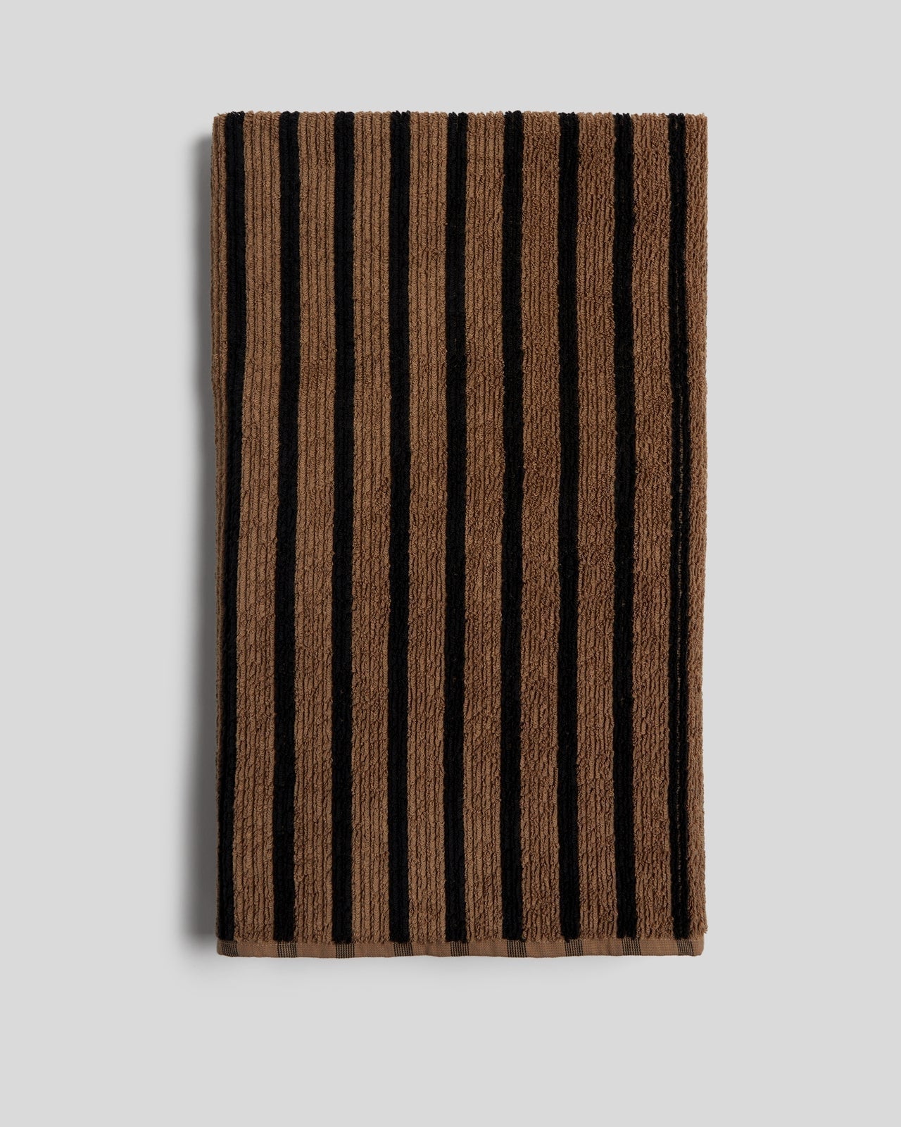 6+6 Organic Resort Stripe Bath Bundle - Camel with Soft Black
