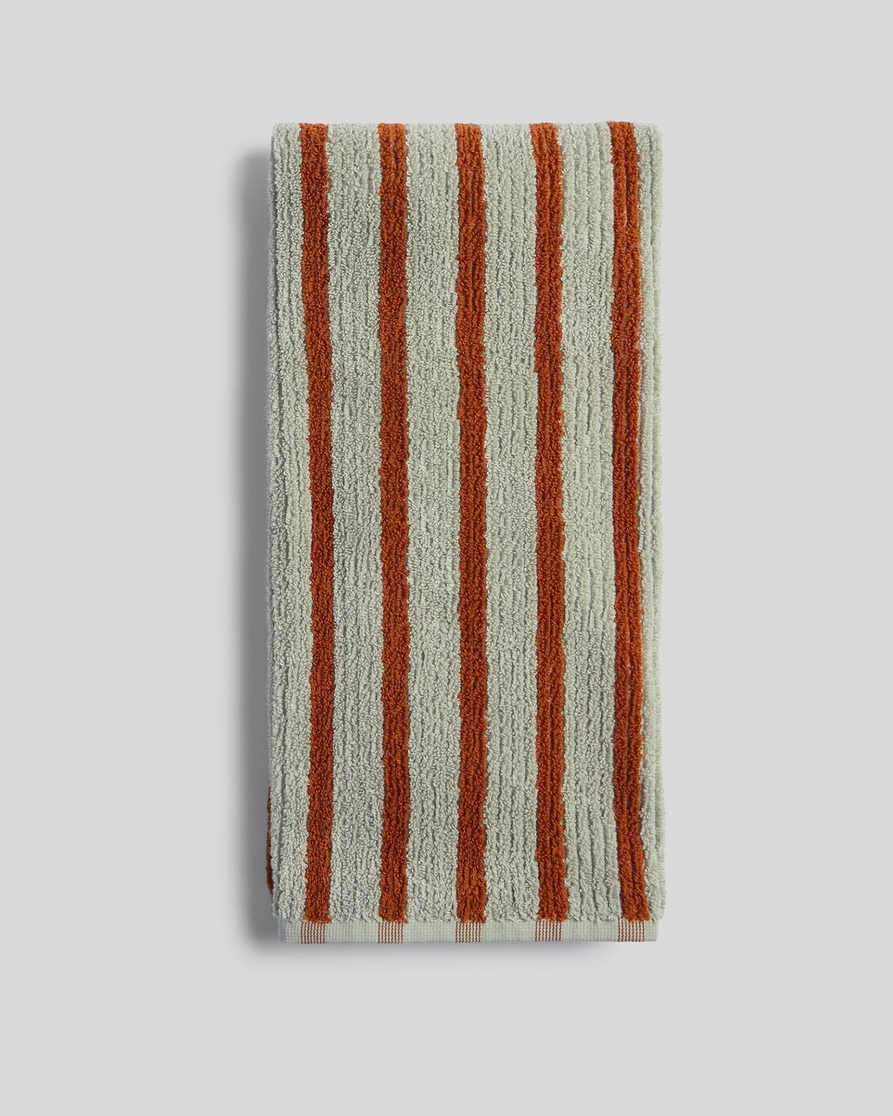 4+4 Organic Resort Stripe Bath Bundle -  Sage with Russet