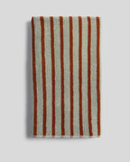 4+4 Organic Resort Stripe Bath Bundle -  Sage with Russet