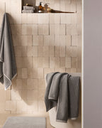 2+2 Pinstripe Bath Bundle - Pebble and Dove