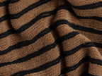 4+4 Organic Resort Stripe Bath Bundle - Camel with Soft Black