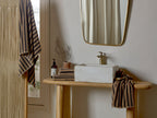 2+2 Organic Resort Stripe Bath Bundle - Camel with Soft Black