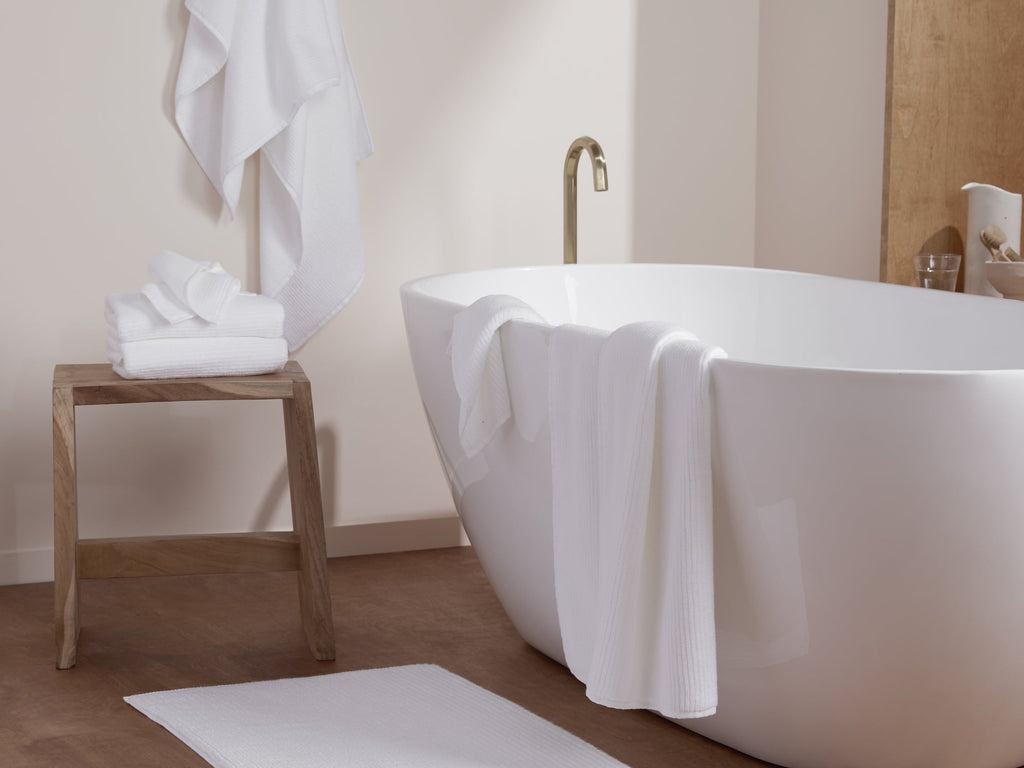 4+4 Soft Rib Bath Bundle - White