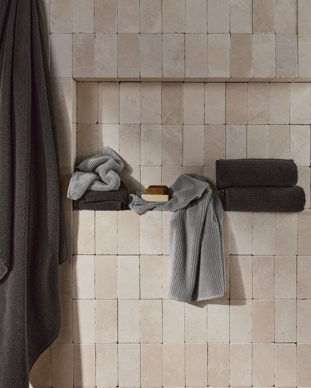 2+2 Soft Rib Bath Bundle - Onyx
