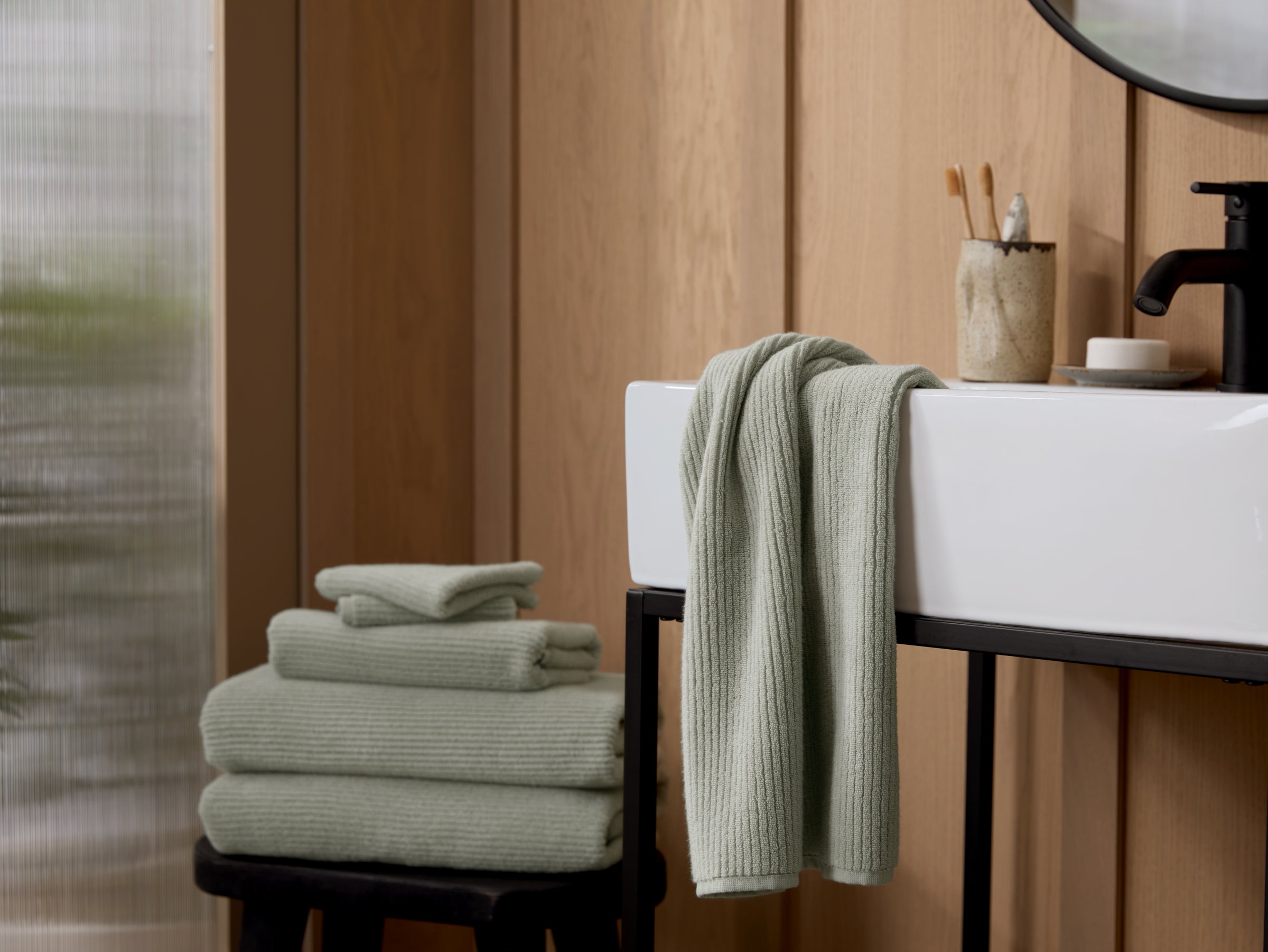 2+2 Soft Rib Bath Bundle - Sage
