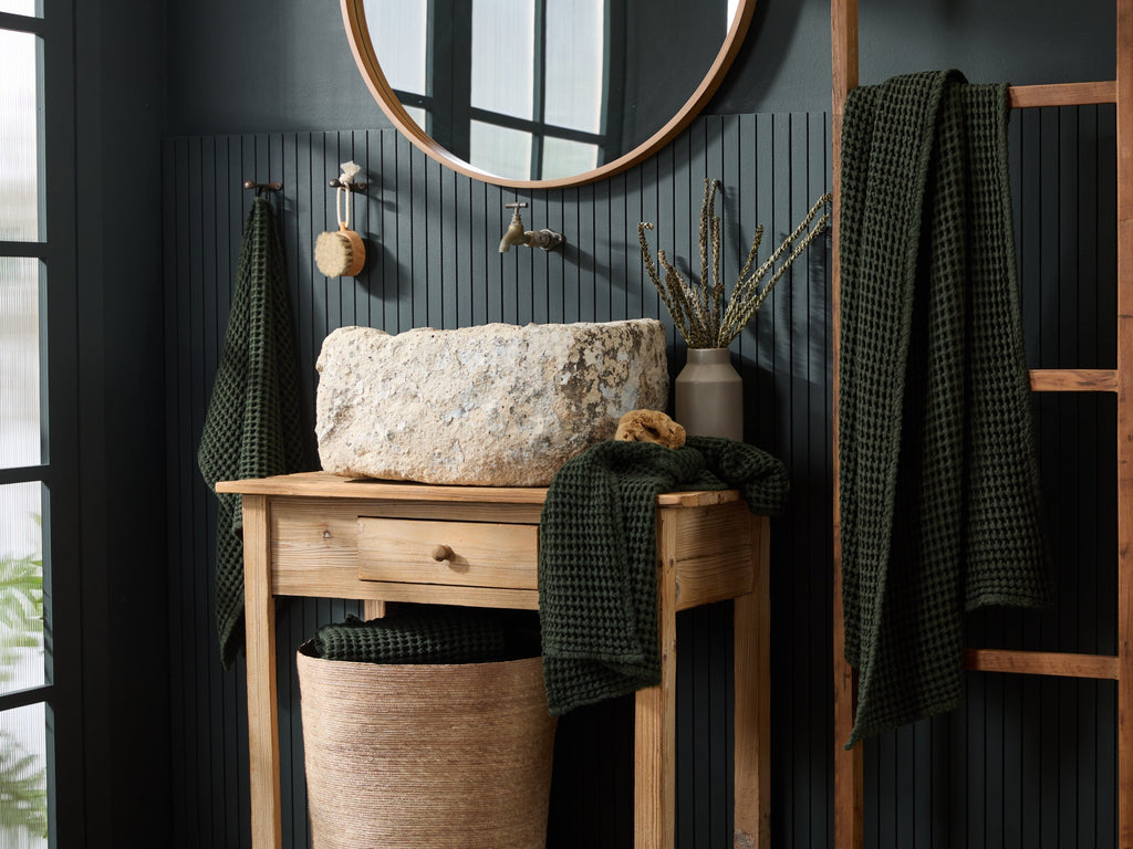 4+4 Waffle Bath Bundle - Evergreen